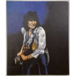 JOHN LUCAS - ORIGINAL PAINTING - RONNIE WOOD.