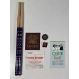 QUEEN MEMORABILIA INC TOUR DRUMSTICKS.