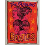 THE BEATLES - HAND-PAINTED POSTER ART.