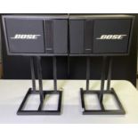 BOSE 301 MUSIC MONITORS WITH STANDS.