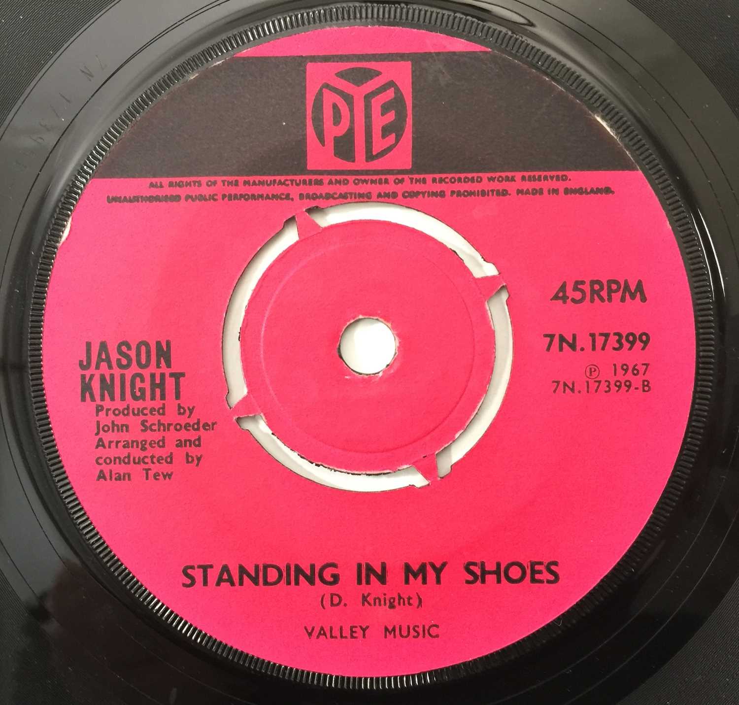 JASON KNIGHT - OUR LOVE IS GETTING STRONGER/ STANDING IN MY SHOES 7" (UK SOUL - PYE 7N.17399) - Image 2 of 2