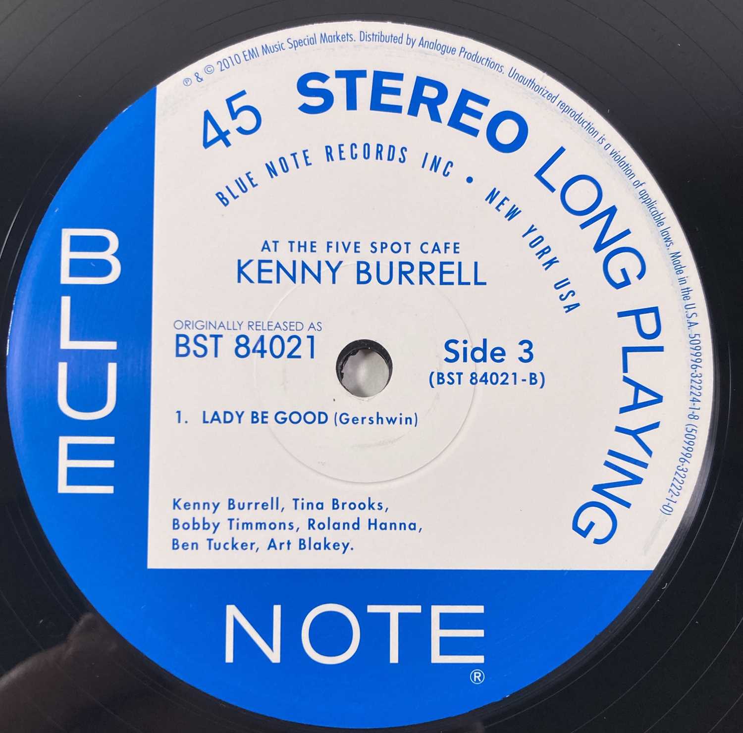 KENNY BURRELL WITH ART BLAKEY - ON VIEW AT THE FIVE SPOT CAFE LP (2010 LTD EDITION PRESSING - 509996 - Image 8 of 8