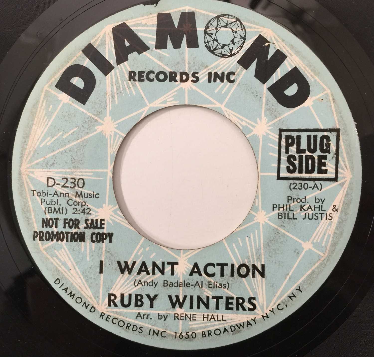 RUBY WINTERS - I WANT ACTION/ BETTER 7" (US PROMO - DIAMOND D-230)