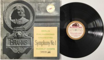 RUDOLF KEMPE - BRAHMS: SYMPHONY No.1 LP (UK STEREO - HMV - ASD 350)
