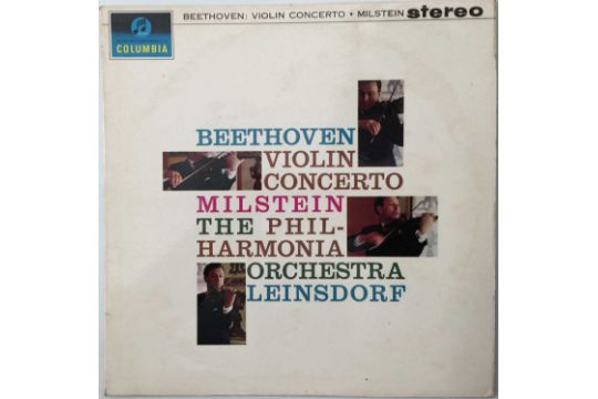 NATHAN MILSTEIN - BEETHOVEN VIOLIN CONCERTO LP (ORIGINAL UK STEREO PRESSING - COLUMBIA SAX 2508) - Image 2 of 5