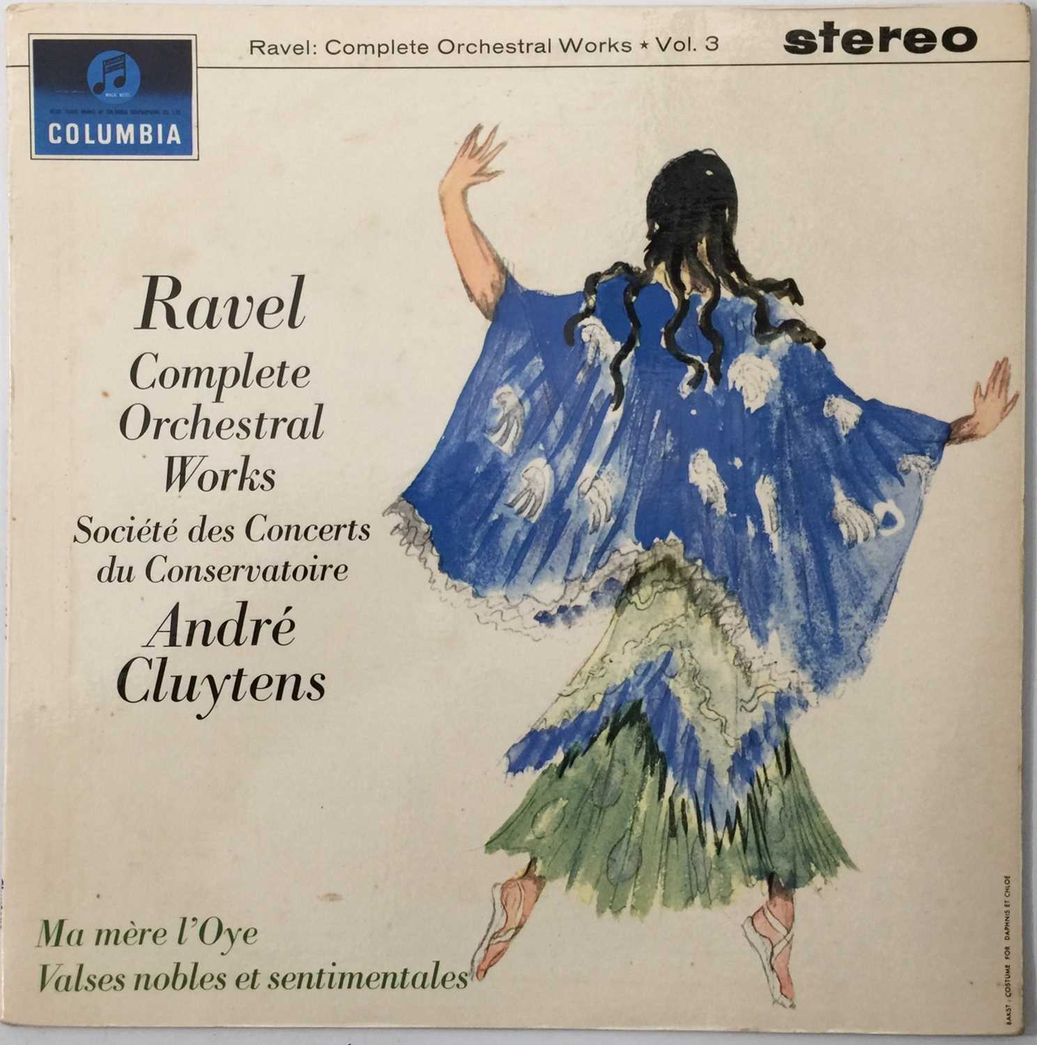ANDRE CLUYTENS - RAVEL COMPLETE ORCHESTRAL WORKS LP (ORIGINAL UK STEREO RECORDING - COLUMBIA SAX 247 - Image 2 of 5