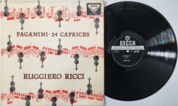 RUGGIERO RICCI - PAGANINI 24 CAPRICES LP (ORIGINAL UK STEREO RECORDING - DECCA SXL 2194).