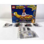 THE BEATLES - COLLECTABLES INC YELLOW SUBMARINE LEGO IN ORIGINAL BOX.