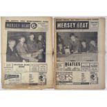 BEATLES INTEREST - MERSEY BEAT MAGAZINES WITH BEATLES COVERS.