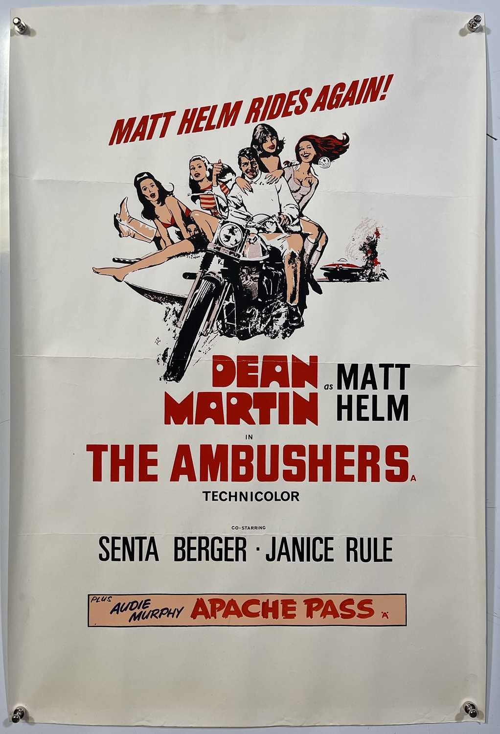 THE AMBUSHERS (1968) ORIGINAL UK DOUBLE CROWN FILM POSTER.