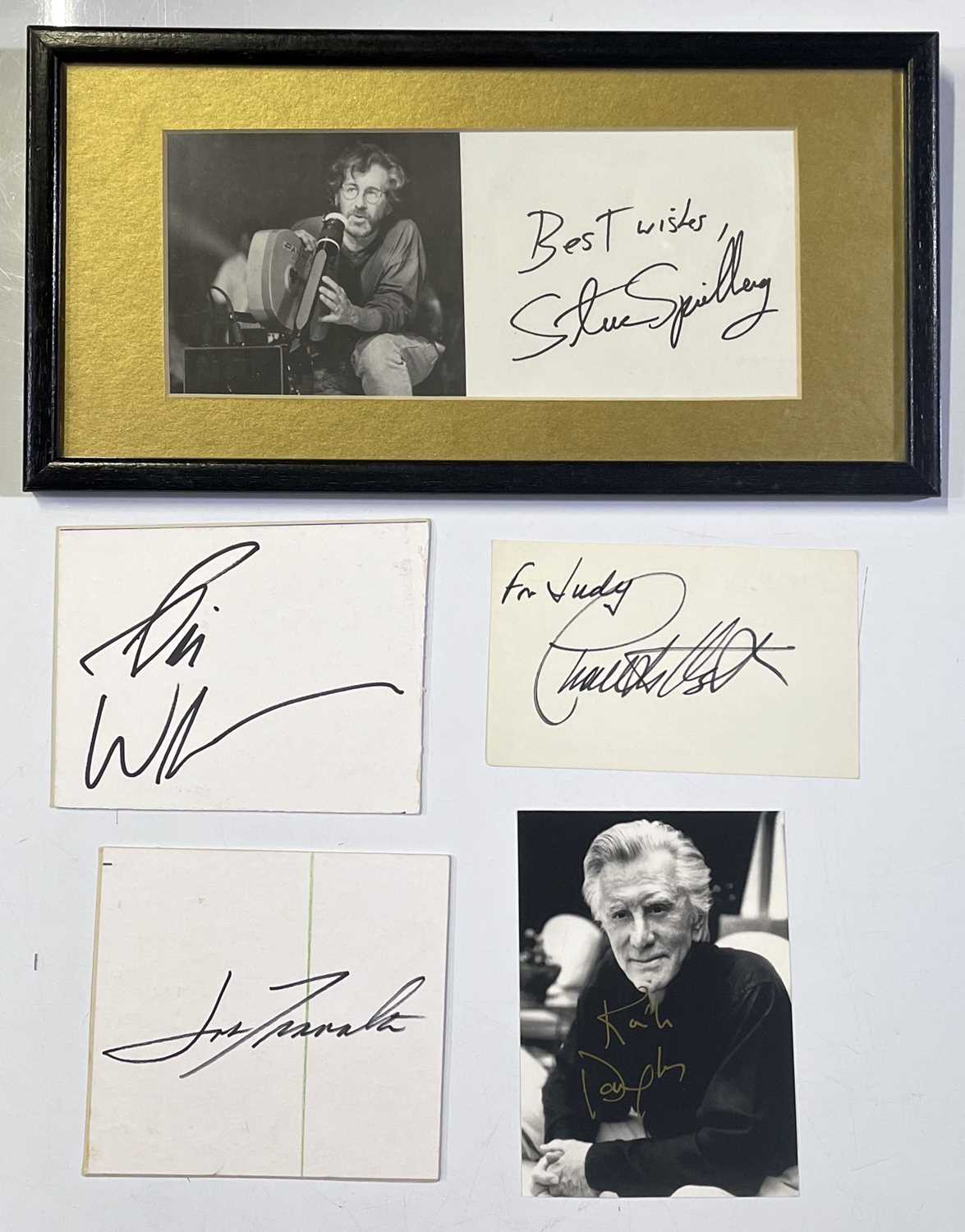 SIGNED ITEMS - FILM STARS (CHARLTON HESTON, STEVEN SPEILBERG, JOHN TRAVOLTA, ROBIN WILLIAMS). - Image 2 of 3