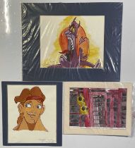 PINK FLOYD INTEREST - GERALD SCARFE SIGNED PAINTINGS.