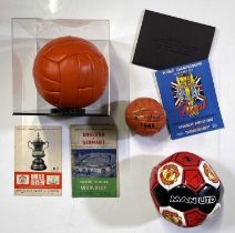 FOOTBALL MEMORABILIA - MANCHESTER UNITED SIGNED FOOTBALL AND MORE.