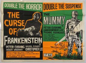 HAMMER HORROR - 'THE CURSE OF FRANKENSTEIN' (1957) / 'THE MUMMY' (1959) - ORIGINAL DOUBLE BILL UK QU