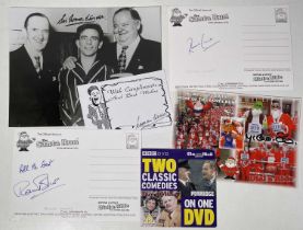 SIGNED ITEMS - BRITISH TV COMEDY STARS (THE TWO RONNIES, MICHAEL PALIN, SIR NORMAN WISDOM.