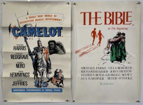 UK CINEMA POSTERS - THE BIBLE (1966) / CAMELOT (1967).