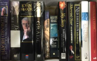 COLLECTION OF SIGNED POLITICAL AUTOBIOGRAPHIES, MOSTLY FIRST EDITIONS.