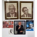 SIGNED ITEMS - BRITISH TV COMEDY STARS (THE TWO RONNIES, NORMAN WISDOM, SPIKE MILLIGAN.