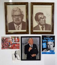 SIGNED ITEMS - BRITISH TV COMEDY STARS (THE TWO RONNIES, NORMAN WISDOM, SPIKE MILLIGAN.