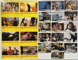 JAMES BOND - LOBBY CARDS AND COMPLETE FOR YOUR EYES ONLY LOBBY CARD POSTER.