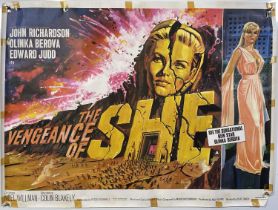 HAMMER FILMS - THE VENGEANCE OF SHE (1968) ORIGINAL UK QUAD POSTER.