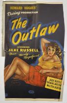 HOWARD HUGHES / JANE RUSSELL - 'THE OUTLAW' (1946) ORIGINAL UK DOUBLE CROWN POSTER.