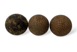 GOLF MEMORABILIA - THREE BRAMBLE BALLS.