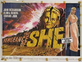 HAMMER FILMS - THE VENGEANCE OF SHE (1968) ORIGINAL UK QUAD POSTER.