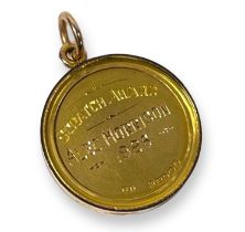 GOLF MEMORABILIA - 9CT GOLD SCRATCH MEDAL, ALEC MORRISON, 1926.