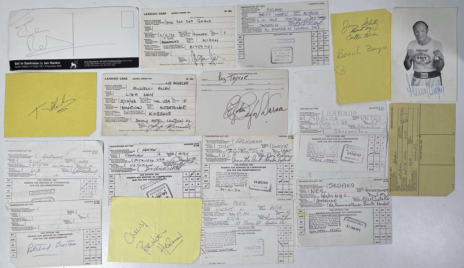 FILM STAR AUTOGRAPHS INC RICHARD BURTON / ELIZABETH TAYLOR.