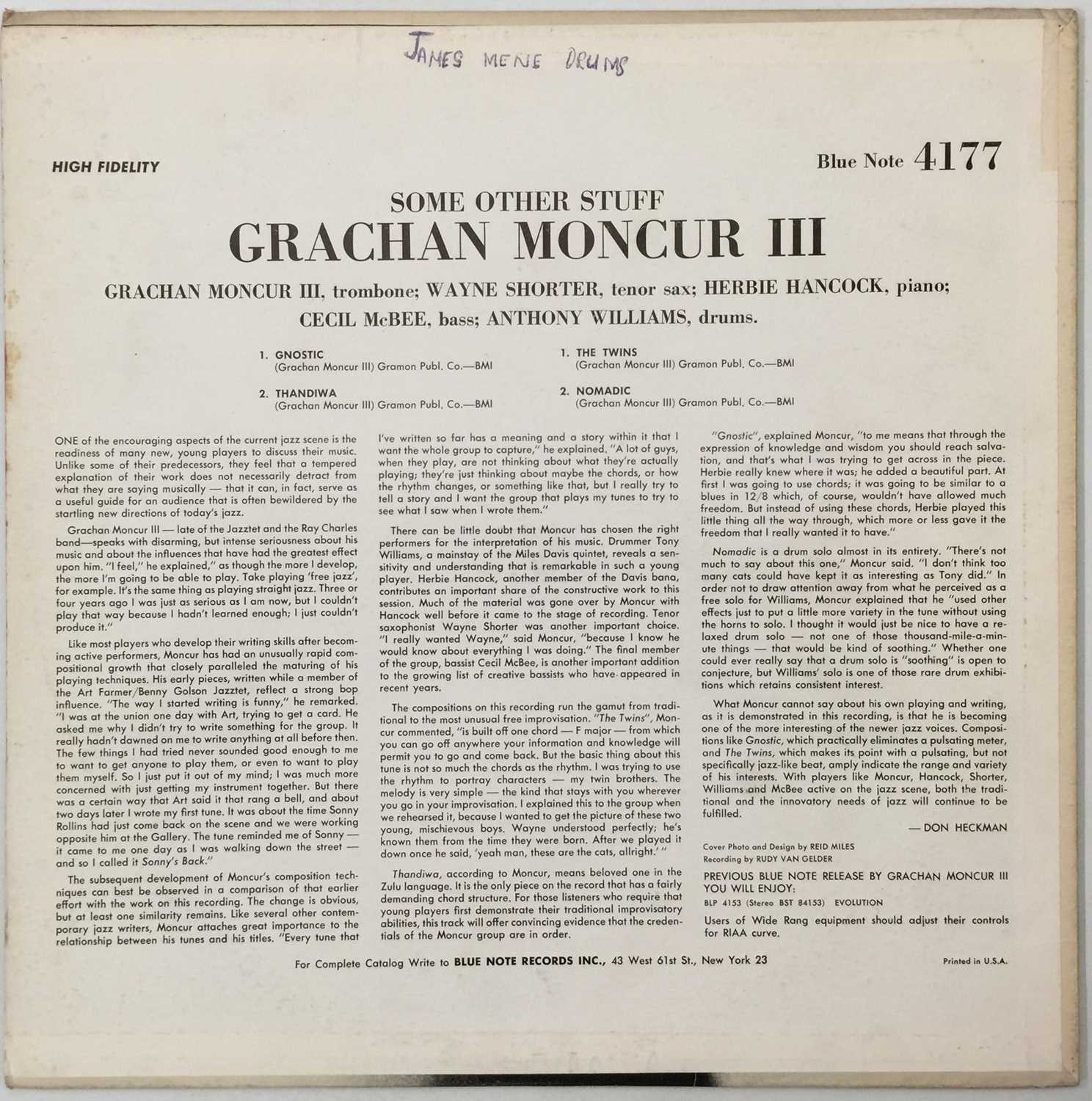 GRACHAN MONCUR III - SOME OTHER STUFF LP (US MONO OG - BLUE NOTE - BLP 4177) - Image 3 of 5
