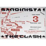 THE CLASH - ORIGINAL SANDINISTA PROMOTIONAL FLYER.