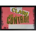 THE CLASH - BLANK / UNUSED OUT-OF-CONTROL TOUR POSTER.