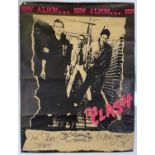 THE CLASH - ORIGINAL DEBUT LP PROMOTIONAL POSTER - FULLY SIGNED.