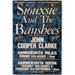 SIOUXSIE AND THE BANSHEES / JOHN COOPER CLARKE - AN ORIGINAL 1981 CONCERT POSTER.