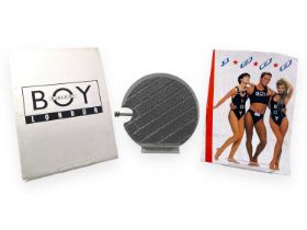 BOY LONDON - ORIGINAL SHOP DISPLAY BLOCK / SHOPPING BAG / CATALOGUES.