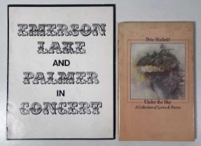 KING CRIMSON / EMERSON LAKE AND PALMER - PETE SINFIELD SIGNED 'UNDER THE SKY' POETRY BOOK.