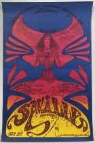 JIMI HENDRIX - AN ORIGINAL HAPSHASH AND THE COLOURED COAT DESIGNED POSTER.