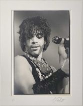 PRINCE - A 1/1 VINTAGE PRINT - LIVE AT PARADISO, 1981 - VIRGINIA TURBETT.