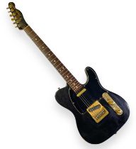 THE SARSTEDT COLLECTION - 1981 BLACK & GOLD FENDER TELECASTER ELECTRIC GUITAR. SERIAL: CE 10607.