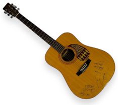 BEE GEES - A FULLY SIGNED ALVAREZ ACOUSTIC GUITAR.