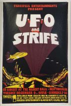 UFO - AN ORIGINAL AND RARE CONCERT POSTER FOR NOTTINGHAM, 1975.