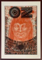 OZ MAGAZINE - MARTIN SHARP DESIGNED PROMOTIONAL POSTER FOR OZ #4.