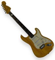 FENDER STRATOCASTER - NATURAL, SERIAL NO: MZ3028755.