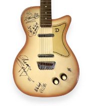 THE SEARCHERS SIGNED GUITAR - A DANELECTRO GUITAR SIGNED BY THE SEARCHERS