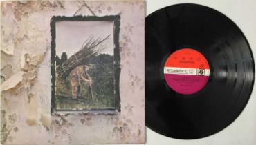 LED ZEPPELIN - IV LP (UK OG - PLUM/ RED ATLANTIC - INVERTED FEATHER - 2401012)