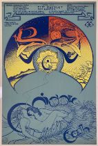 MIDDLE EARTH CLUB - A RARE ORIGINAL 1967 POSTER - PINK FLOYD AND MORE.