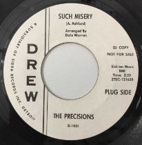 THE PRECISIONS - SUCH MISERY/ A LOVER'S PLEA 7" (SIGNED SLEEVE - US PROMO - DREW - D-1001)