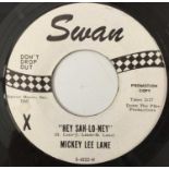 MICKEY LEE LANE - HEY SAH-LO-NEY 7" (PROMO - SWAN S-4222)