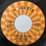 CHUCK WOOD - SEVEN DAYS TOO LONG/ SOUL SHING-A-LING 7" (US STOCK - ROULETTE - R-4754)